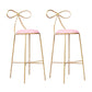 Glam Armless Backrest Counter Stool Iron Bar Stool with Leather Cushion Pink 2 Piece Set Clearhalo 'Bar Furniture' 'Bar Stools' 'bar_stools' 'furn' 'furn_bar_stools' 'furniture_bar_stools' 'Kitchen & Dining Furniture' 'kitchen&dining_furn' 'kitchen' 'kitchen_furn' Furniture' 4482031
