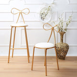 Glam Armless Backrest Counter Stool Iron Bar Stool with Leather Cushion Clearhalo 'Bar Furniture' 'Bar Stools' 'bar_stools' 'furn' 'furn_bar_stools' 'furniture_bar_stools' 'Kitchen & Dining Furniture' 'kitchen&dining_furn' 'kitchen' 'kitchen_furn' Furniture' 4482039