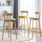 Modern Armless Backrest Counter Stool Wood Milk Tea Shop Bar Stool with Pedal Clearhalo 'Bar Furniture' 'Bar Stools' 'bar_stools' 'furn' 'furn_bar_stools' 'furniture_bar_stools' 'Kitchen & Dining Furniture' 'kitchen&dining_furn' 'kitchen' 'kitchen_furn' Furniture' 4482175