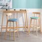 Modern Armless Backrest Counter Stool Wood Milk Tea Shop Bar Stool with Pedal Clearhalo 'Bar Furniture' 'Bar Stools' 'bar_stools' 'furn' 'furn_bar_stools' 'furniture_bar_stools' 'Kitchen & Dining Furniture' 'kitchen&dining_furn' 'kitchen' 'kitchen_furn' Furniture' 4482182