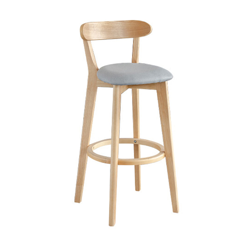 Modern Armless Backrest Counter Stool Wood Milk Tea Shop Bar Stool with Pedal Clearhalo 'Bar Furniture' 'Bar Stools' 'bar_stools' 'furn' 'furn_bar_stools' 'furniture_bar_stools' 'Kitchen & Dining Furniture' 'kitchen&dining_furn' 'kitchen' 'kitchen_furn' Furniture' 4482184