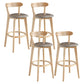 Modern Armless Backrest Counter Stool Wood Milk Tea Shop Bar Stool with Pedal Grey 4 Piece Set Clearhalo 'Bar Furniture' 'Bar Stools' 'bar_stools' 'furn' 'furn_bar_stools' 'furniture_bar_stools' 'Kitchen & Dining Furniture' 'kitchen&dining_furn' 'kitchen' 'kitchen_furn' Furniture' 4482185