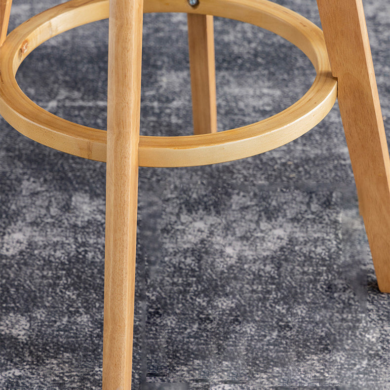 Modern Armless Backrest Counter Stool Wood Milk Tea Shop Bar Stool with Pedal Clearhalo 'Bar Furniture' 'Bar Stools' 'bar_stools' 'furn' 'furn_bar_stools' 'furniture_bar_stools' 'Kitchen & Dining Furniture' 'kitchen&dining_furn' 'kitchen' 'kitchen_furn' Furniture' 4482187