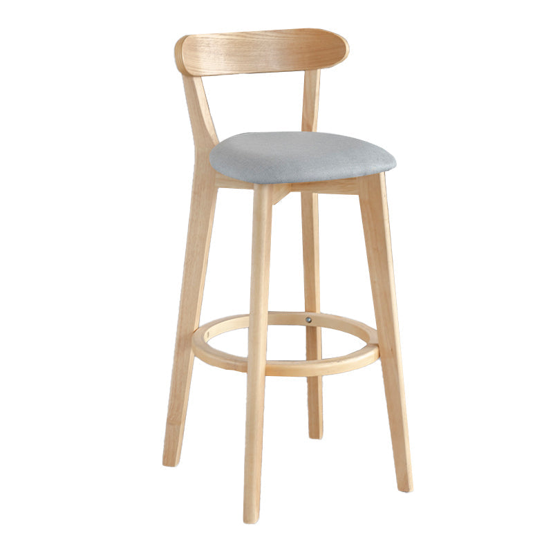 Modern Armless Backrest Counter Stool Wood Milk Tea Shop Bar Stool with Pedal Light Gray 1 Piece Clearhalo 'Bar Furniture' 'Bar Stools' 'bar_stools' 'furn' 'furn_bar_stools' 'furniture_bar_stools' 'Kitchen & Dining Furniture' 'kitchen&dining_furn' 'kitchen' 'kitchen_furn' Furniture' 4482188
