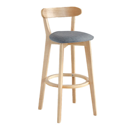Modern Armless Backrest Counter Stool Wood Milk Tea Shop Bar Stool with Pedal Dark Gray 1 Piece Clearhalo 'Bar Furniture' 'Bar Stools' 'bar_stools' 'furn' 'furn_bar_stools' 'furniture_bar_stools' 'Kitchen & Dining Furniture' 'kitchen&dining_furn' 'kitchen' 'kitchen_furn' Furniture' 4482193