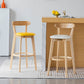 Modern Armless Backrest Counter Stool Wood Milk Tea Shop Bar Stool with Pedal Clearhalo 'Bar Furniture' 'Bar Stools' 'bar_stools' 'furn' 'furn_bar_stools' 'furniture_bar_stools' 'Kitchen & Dining Furniture' 'kitchen&dining_furn' 'kitchen' 'kitchen_furn' Furniture' 4482197
