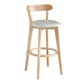 Modern Armless Backrest Counter Stool Wood Milk Tea Shop Bar Stool with Pedal White 1 Piece Clearhalo 'Bar Furniture' 'Bar Stools' 'bar_stools' 'furn' 'furn_bar_stools' 'furniture_bar_stools' 'Kitchen & Dining Furniture' 'kitchen&dining_furn' 'kitchen' 'kitchen_furn' Furniture' 4482203