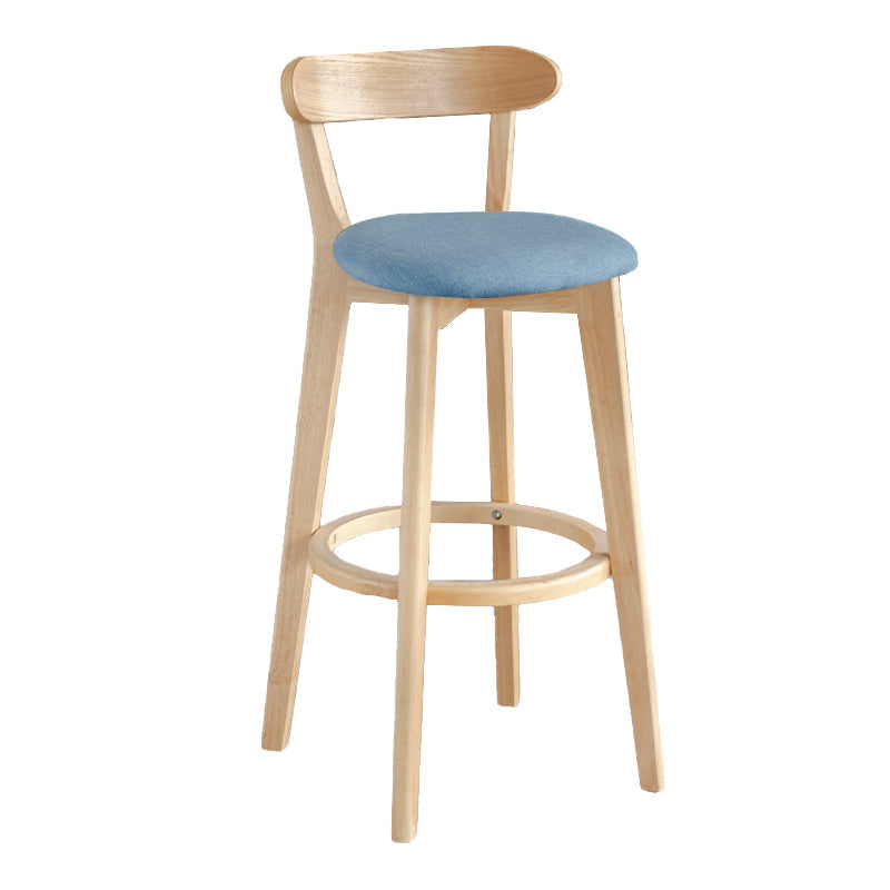 Modern Armless Backrest Counter Stool Wood Milk Tea Shop Bar Stool with Pedal Sky Blue 1 Piece Clearhalo 'Bar Furniture' 'Bar Stools' 'bar_stools' 'furn' 'furn_bar_stools' 'furniture_bar_stools' 'Kitchen & Dining Furniture' 'kitchen&dining_furn' 'kitchen' 'kitchen_furn' Furniture' 4482209