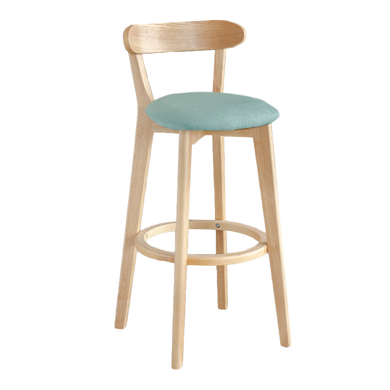 Modern Armless Backrest Counter Stool Wood Milk Tea Shop Bar Stool with Pedal Light Green 1 Piece Clearhalo 'Bar Furniture' 'Bar Stools' 'bar_stools' 'furn' 'furn_bar_stools' 'furniture_bar_stools' 'Kitchen & Dining Furniture' 'kitchen&dining_furn' 'kitchen' 'kitchen_furn' Furniture' 4482212