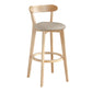 Modern Armless Backrest Counter Stool Wood Milk Tea Shop Bar Stool with Pedal Khaki 1 Piece Clearhalo 'Bar Furniture' 'Bar Stools' 'bar_stools' 'furn' 'furn_bar_stools' 'furniture_bar_stools' 'Kitchen & Dining Furniture' 'kitchen&dining_furn' 'kitchen' 'kitchen_furn' Furniture' 4482215
