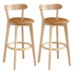 Modern Armless Backrest Counter Stool Wood Milk Tea Shop Bar Stool with Pedal Ginger 2 Piece Set Clearhalo 'Bar Furniture' 'Bar Stools' 'bar_stools' 'furn' 'furn_bar_stools' 'furniture_bar_stools' 'Kitchen & Dining Furniture' 'kitchen&dining_furn' 'kitchen' 'kitchen_furn' Furniture' 4482228