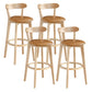 Modern Armless Backrest Counter Stool Wood Milk Tea Shop Bar Stool with Pedal Ginger 4 Piece Set Clearhalo 'Bar Furniture' 'Bar Stools' 'bar_stools' 'furn' 'furn_bar_stools' 'furniture_bar_stools' 'Kitchen & Dining Furniture' 'kitchen&dining_furn' 'kitchen' 'kitchen_furn' Furniture' 4482229