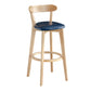 Modern Armless Backrest Counter Stool Wood Milk Tea Shop Bar Stool with Pedal Dark Blue 1 Piece Clearhalo 'Bar Furniture' 'Bar Stools' 'bar_stools' 'furn' 'furn_bar_stools' 'furniture_bar_stools' 'Kitchen & Dining Furniture' 'kitchen&dining_furn' 'kitchen' 'kitchen_furn' Furniture' 4482233