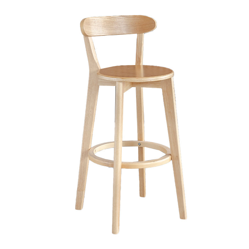 Modern Armless Backrest Counter Stool Wood Milk Tea Shop Bar Stool with Pedal Natural 1 Piece Clearhalo 'Bar Furniture' 'Bar Stools' 'bar_stools' 'furn' 'furn_bar_stools' 'furniture_bar_stools' 'Kitchen & Dining Furniture' 'kitchen&dining_furn' 'kitchen' 'kitchen_furn' Furniture' 4482239