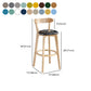 Modern Armless Backrest Counter Stool Wood Milk Tea Shop Bar Stool with Pedal Clearhalo 'Bar Furniture' 'Bar Stools' 'bar_stools' 'furn' 'furn_bar_stools' 'furniture_bar_stools' 'Kitchen & Dining Furniture' 'kitchen&dining_furn' 'kitchen' 'kitchen_furn' Furniture' 4482242