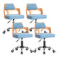 Modern Rotatable Liftable Counter Stool Steel Beauty Shop Bar Stool with Cushion Light Blue 4 Piece Set Clearhalo 'Bar Furniture' 'Bar Stools' 'bar_stools' 'furn' 'furn_bar_stools' 'furniture_bar_stools' 'Kitchen & Dining Furniture' 'kitchen&dining_furn' 'kitchen' 'kitchen_furn' Furniture' 4482261