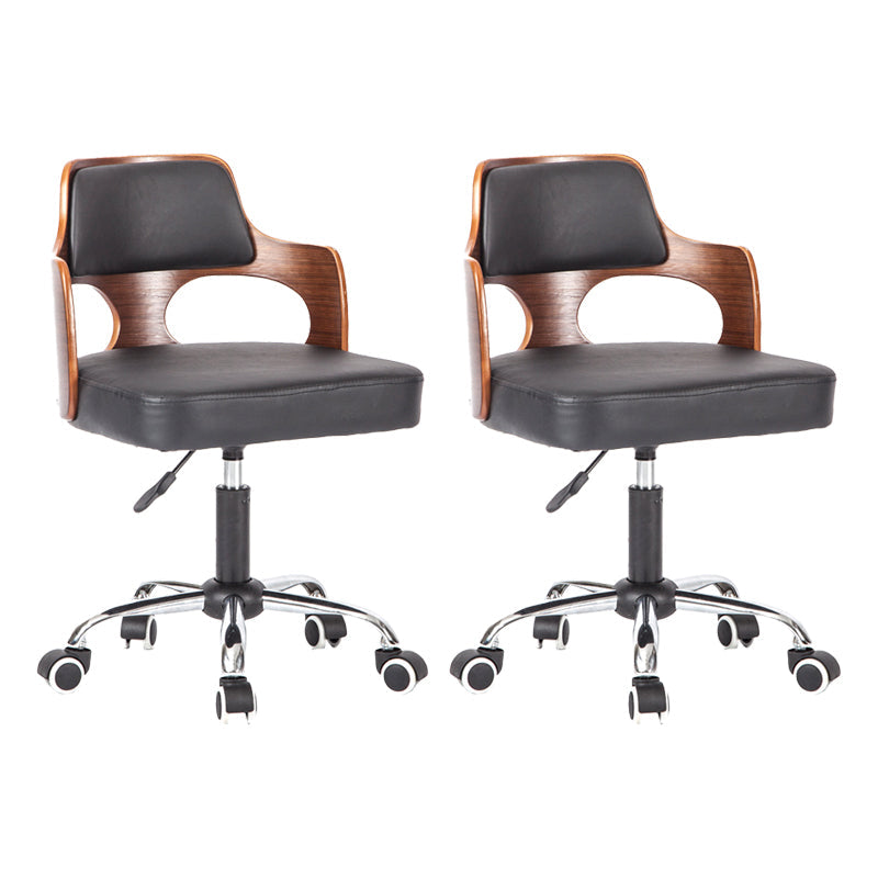 Modern Rotatable Liftable Counter Stool Steel Beauty Shop Bar Stool with Cushion Gloss Black 2 Piece Set Clearhalo 'Bar Furniture' 'Bar Stools' 'bar_stools' 'furn' 'furn_bar_stools' 'furniture_bar_stools' 'Kitchen & Dining Furniture' 'kitchen&dining_furn' 'kitchen' 'kitchen_furn' Furniture' 4482266