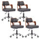 Modern Rotatable Liftable Counter Stool Steel Beauty Shop Bar Stool with Cushion Gloss Black 4 Piece Set Clearhalo 'Bar Furniture' 'Bar Stools' 'bar_stools' 'furn' 'furn_bar_stools' 'furniture_bar_stools' 'Kitchen & Dining Furniture' 'kitchen&dining_furn' 'kitchen' 'kitchen_furn' Furniture' 4482267