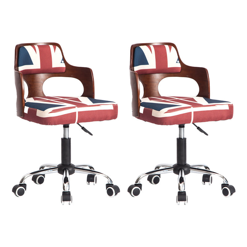 Modern Rotatable Liftable Counter Stool Steel Beauty Shop Bar Stool with Cushion Red-Blue 2 Piece Set Clearhalo 'Bar Furniture' 'Bar Stools' 'bar_stools' 'furn' 'furn_bar_stools' 'furniture_bar_stools' 'Kitchen & Dining Furniture' 'kitchen&dining_furn' 'kitchen' 'kitchen_furn' Furniture' 4482284