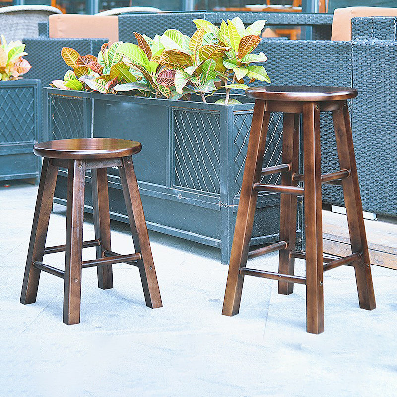 Modern Armless Backless Counter Stool Wood Cafe Bar Stool with Pedal and Wooden Seat Clearhalo 'Bar Furniture' 'Bar Stools' 'bar_stools' 'furn' 'furn_bar_stools' 'furniture_bar_stools' 'Kitchen & Dining Furniture' 'kitchen&dining_furn' 'kitchen' 'kitchen_furn' Furniture' 4482287