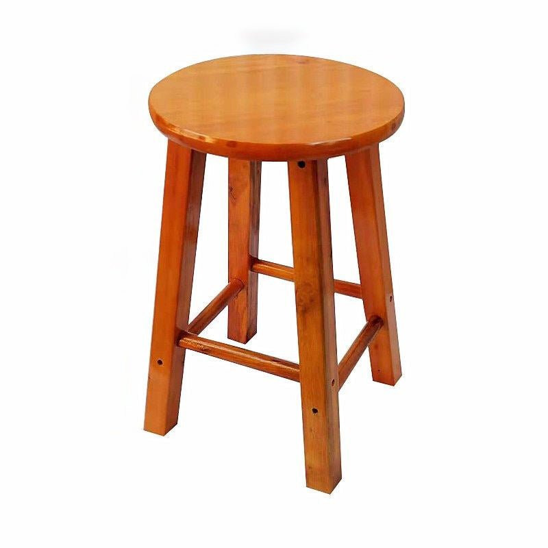 Modern Armless Backless Counter Stool Wood Cafe Bar Stool with Pedal and Wooden Seat Light Brown 1 Piece Clearhalo 'Bar Furniture' 'Bar Stools' 'bar_stools' 'furn' 'furn_bar_stools' 'furniture_bar_stools' 'Kitchen & Dining Furniture' 'kitchen&dining_furn' 'kitchen' 'kitchen_furn' Furniture' 4482288