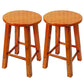 Modern Armless Backless Counter Stool Wood Cafe Bar Stool with Pedal and Wooden Seat Light Brown 2 Piece Set Clearhalo 'Bar Furniture' 'Bar Stools' 'bar_stools' 'furn' 'furn_bar_stools' 'furniture_bar_stools' 'Kitchen & Dining Furniture' 'kitchen&dining_furn' 'kitchen' 'kitchen_furn' Furniture' 4482289