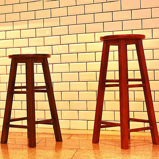 Modern Armless Backless Counter Stool Wood Cafe Bar Stool with Pedal and Wooden Seat Clearhalo 'Bar Furniture' 'Bar Stools' 'bar_stools' 'furn' 'furn_bar_stools' 'furniture_bar_stools' 'Kitchen & Dining Furniture' 'kitchen&dining_furn' 'kitchen' 'kitchen_furn' Furniture' 4482307