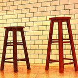 Modern Armless Backless Counter Stool Wood Cafe Bar Stool with Pedal and Wooden Seat Clearhalo 'Bar Furniture' 'Bar Stools' 'bar_stools' 'furn' 'furn_bar_stools' 'furniture_bar_stools' 'Kitchen & Dining Furniture' 'kitchen&dining_furn' 'kitchen' 'kitchen_furn' Furniture' 4482307