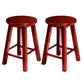 Modern Armless Backless Counter Stool Wood Cafe Bar Stool with Pedal and Wooden Seat Red Brown 2 Piece Set Clearhalo 'Bar Furniture' 'Bar Stools' 'bar_stools' 'furn' 'furn_bar_stools' 'furniture_bar_stools' 'Kitchen & Dining Furniture' 'kitchen&dining_furn' 'kitchen' 'kitchen_furn' Furniture' 4482308