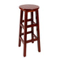 Modern Armless Backless Counter Stool Wood Cafe Bar Stool with Pedal and Wooden Seat Red Brown 1 Piece Clearhalo 'Bar Furniture' 'Bar Stools' 'bar_stools' 'furn' 'furn_bar_stools' 'furniture_bar_stools' 'Kitchen & Dining Furniture' 'kitchen&dining_furn' 'kitchen' 'kitchen_furn' Furniture' 4482310