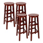 Modern Armless Backless Counter Stool Wood Cafe Bar Stool with Pedal and Wooden Seat Red Brown 4 Piece Set Clearhalo 'Bar Furniture' 'Bar Stools' 'bar_stools' 'furn' 'furn_bar_stools' 'furniture_bar_stools' 'Kitchen & Dining Furniture' 'kitchen&dining_furn' 'kitchen' 'kitchen_furn' Furniture' 4482312