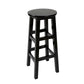 Modern Armless Backless Counter Stool Wood Cafe Bar Stool with Pedal and Wooden Seat Black 1 Piece Clearhalo 'Bar Furniture' 'Bar Stools' 'bar_stools' 'furn' 'furn_bar_stools' 'furniture_bar_stools' 'Kitchen & Dining Furniture' 'kitchen&dining_furn' 'kitchen' 'kitchen_furn' Furniture' 4482316