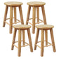Modern Armless Backless Counter Stool Wood Cafe Bar Stool with Pedal and Wooden Seat Natural 4 Piece Set Clearhalo 'Bar Furniture' 'Bar Stools' 'bar_stools' 'furn' 'furn_bar_stools' 'furniture_bar_stools' 'Kitchen & Dining Furniture' 'kitchen&dining_furn' 'kitchen' 'kitchen_furn' Furniture' 4482321