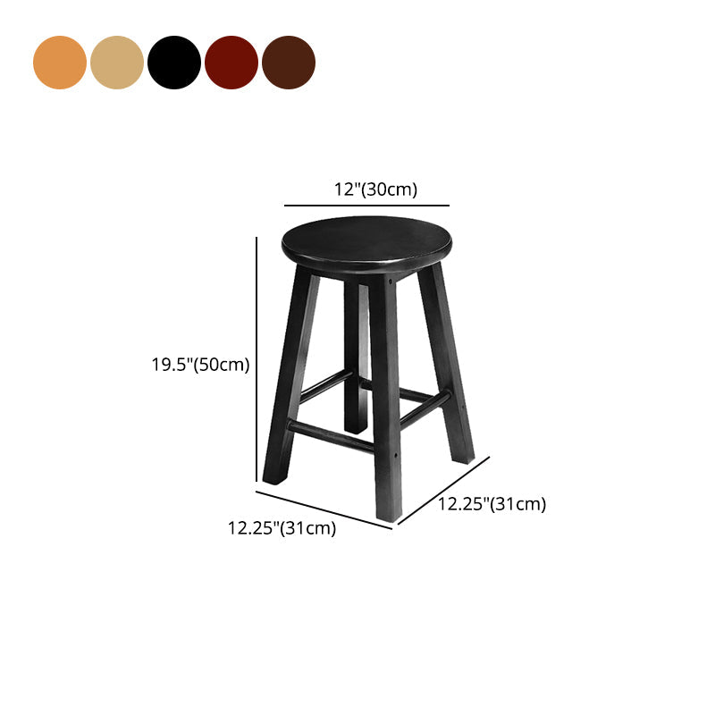 Modern Armless Backless Counter Stool Wood Cafe Bar Stool with Pedal and Wooden Seat Clearhalo 'Bar Furniture' 'Bar Stools' 'bar_stools' 'furn' 'furn_bar_stools' 'furniture_bar_stools' 'Kitchen & Dining Furniture' 'kitchen&dining_furn' 'kitchen' 'kitchen_furn' Furniture' 4482324