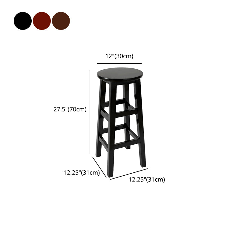 Modern Armless Backless Counter Stool Wood Cafe Bar Stool with Pedal and Wooden Seat Clearhalo 'Bar Furniture' 'Bar Stools' 'bar_stools' 'furn' 'furn_bar_stools' 'furniture_bar_stools' 'Kitchen & Dining Furniture' 'kitchen&dining_furn' 'kitchen' 'kitchen_furn' Furniture' 4482326
