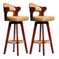 Modern Armless Backrest Counter Stool Wood Milk Tea Shop Bar Stool with Pedal and Cushion Beige 2 Piece Set Clearhalo 'Bar Furniture' 'Bar Stools' 'bar_stools' 'furn' 'furn_bar_stools' 'furniture_bar_stools' 'Kitchen & Dining Furniture' 'kitchen&dining_furn' 'kitchen' 'kitchen_furn' Furniture' 4482343