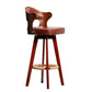 Modern Armless Backrest Counter Stool Wood Milk Tea Shop Bar Stool with Pedal and Cushion Light Brown 1 Piece Clearhalo 'Bar Furniture' 'Bar Stools' 'bar_stools' 'furn' 'furn_bar_stools' 'furniture_bar_stools' 'Kitchen & Dining Furniture' 'kitchen&dining_furn' 'kitchen' 'kitchen_furn' Furniture' 4482365