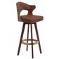 Modern Armless Backrest Counter Stool Wood Milk Tea Shop Bar Stool with Pedal and Cushion Coffee 1 Piece Clearhalo 'Bar Furniture' 'Bar Stools' 'bar_stools' 'furn' 'furn_bar_stools' 'furniture_bar_stools' 'Kitchen & Dining Furniture' 'kitchen&dining_furn' 'kitchen' 'kitchen_furn' Furniture' 4482368