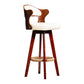 Modern Armless Backrest Counter Stool Wood Milk Tea Shop Bar Stool with Pedal and Cushion Off-White 1 Piece Clearhalo 'Bar Furniture' 'Bar Stools' 'bar_stools' 'furn' 'furn_bar_stools' 'furniture_bar_stools' 'Kitchen & Dining Furniture' 'kitchen&dining_furn' 'kitchen' 'kitchen_furn' Furniture' 4482392