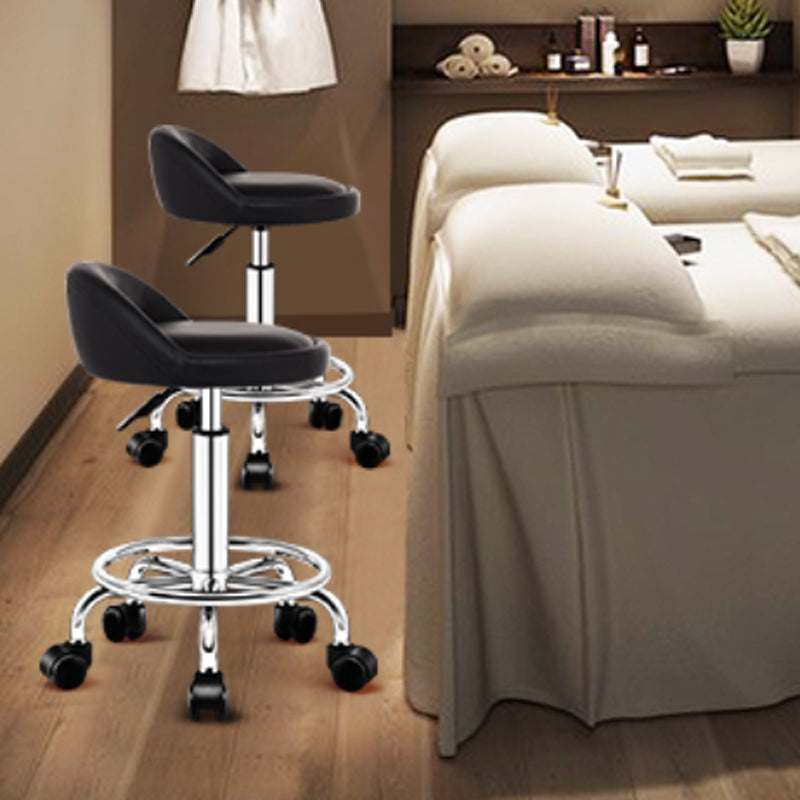 Modern Rotatable Liftable Counter Stool Steel Barber Shop Bar Stool with Cushion Clearhalo 'Bar Furniture' 'Bar Stools' 'bar_stools' 'furn' 'furn_bar_stools' 'furniture_bar_stools' 'Kitchen & Dining Furniture' 'kitchen&dining_furn' 'kitchen' 'kitchen_furn' Furniture' 4482399