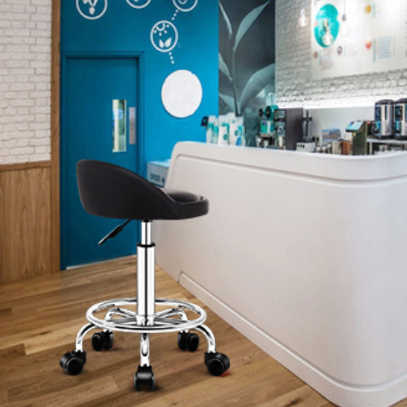 Modern Rotatable Liftable Counter Stool Steel Barber Shop Bar Stool with Cushion Clearhalo 'Bar Furniture' 'Bar Stools' 'bar_stools' 'furn' 'furn_bar_stools' 'furniture_bar_stools' 'Kitchen & Dining Furniture' 'kitchen&dining_furn' 'kitchen' 'kitchen_furn' Furniture' 4482401