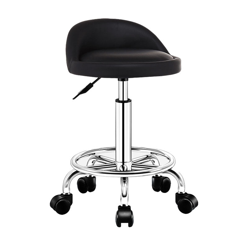 Modern Rotatable Liftable Counter Stool Steel Barber Shop Bar Stool with Cushion Black 1 Piece Clearhalo 'Bar Furniture' 'Bar Stools' 'bar_stools' 'furn' 'furn_bar_stools' 'furniture_bar_stools' 'Kitchen & Dining Furniture' 'kitchen&dining_furn' 'kitchen' 'kitchen_furn' Furniture' 4482407