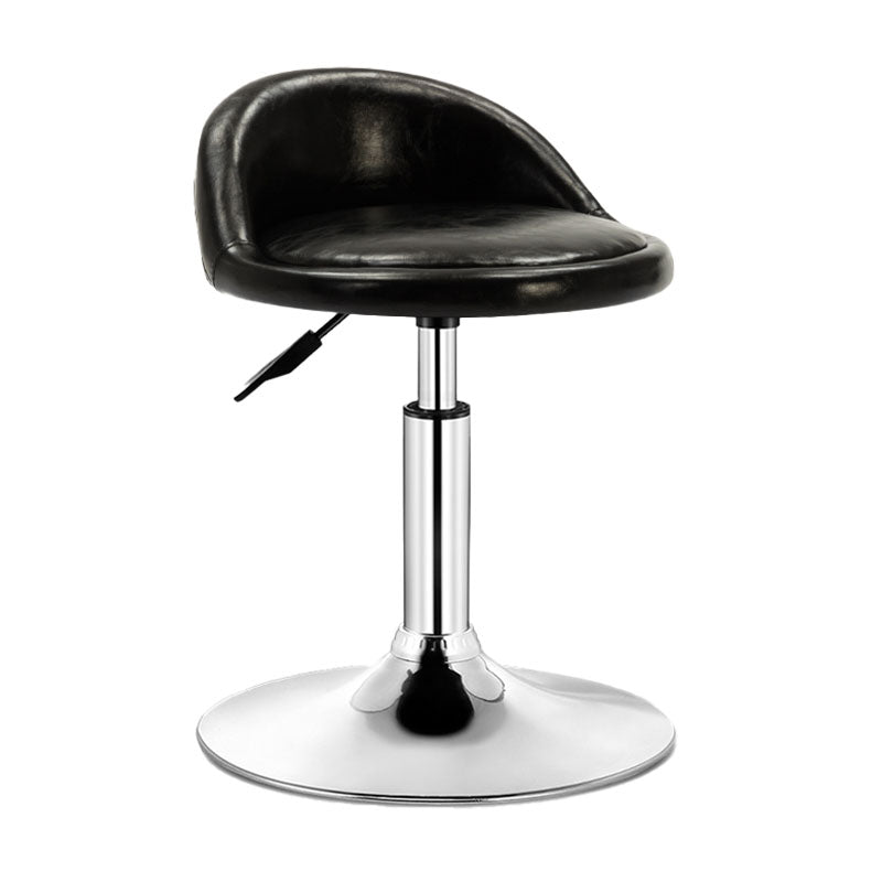 Modern Rotatable Liftable Counter Stool Steel Barber Shop Bar Stool with Cushion Purple-Black 1 Piece Clearhalo 'Bar Furniture' 'Bar Stools' 'bar_stools' 'furn' 'furn_bar_stools' 'furniture_bar_stools' 'Kitchen & Dining Furniture' 'kitchen&dining_furn' 'kitchen' 'kitchen_furn' Furniture' 4482414
