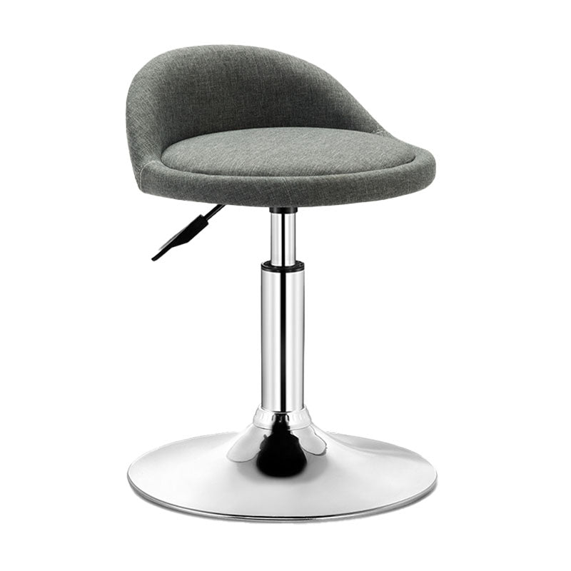 Modern Rotatable Liftable Counter Stool Steel Barber Shop Bar Stool with Cushion Dark Gray 1 Piece Clearhalo 'Bar Furniture' 'Bar Stools' 'bar_stools' 'furn' 'furn_bar_stools' 'furniture_bar_stools' 'Kitchen & Dining Furniture' 'kitchen&dining_furn' 'kitchen' 'kitchen_furn' Furniture' 4482419