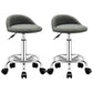 Modern Rotatable Liftable Counter Stool Steel Barber Shop Bar Stool with Cushion Grey 2 Piece Set Clearhalo 'Bar Furniture' 'Bar Stools' 'bar_stools' 'furn' 'furn_bar_stools' 'furniture_bar_stools' 'Kitchen & Dining Furniture' 'kitchen&dining_furn' 'kitchen' 'kitchen_furn' Furniture' 4482423