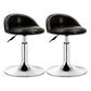 Modern Rotatable Liftable Counter Stool Steel Barber Shop Bar Stool with Cushion Purple-Black 2 Piece Set Clearhalo 'Bar Furniture' 'Bar Stools' 'bar_stools' 'furn' 'furn_bar_stools' 'furniture_bar_stools' 'Kitchen & Dining Furniture' 'kitchen&dining_furn' 'kitchen' 'kitchen_furn' Furniture' 4482432