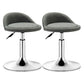Modern Rotatable Liftable Counter Stool Steel Barber Shop Bar Stool with Cushion Dark Gray 2 Piece Set Clearhalo 'Bar Furniture' 'Bar Stools' 'bar_stools' 'furn' 'furn_bar_stools' 'furniture_bar_stools' 'Kitchen & Dining Furniture' 'kitchen&dining_furn' 'kitchen' 'kitchen_furn' Furniture' 4482437