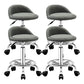 Modern Rotatable Liftable Counter Stool Steel Barber Shop Bar Stool with Cushion Grey 4 Piece Set Clearhalo 'Bar Furniture' 'Bar Stools' 'bar_stools' 'furn' 'furn_bar_stools' 'furniture_bar_stools' 'Kitchen & Dining Furniture' 'kitchen&dining_furn' 'kitchen' 'kitchen_furn' Furniture' 4482441