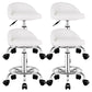 Modern Rotatable Liftable Counter Stool Steel Barber Shop Bar Stool with Cushion White 4 Piece Set Clearhalo 'Bar Furniture' 'Bar Stools' 'bar_stools' 'furn' 'furn_bar_stools' 'furniture_bar_stools' 'Kitchen & Dining Furniture' 'kitchen&dining_furn' 'kitchen' 'kitchen_furn' Furniture' 4482442