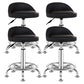 Modern Rotatable Liftable Counter Stool Steel Barber Shop Bar Stool with Cushion Textured Black 4 Piece Set Clearhalo 'Bar Furniture' 'Bar Stools' 'bar_stools' 'furn' 'furn_bar_stools' 'furniture_bar_stools' 'Kitchen & Dining Furniture' 'kitchen&dining_furn' 'kitchen' 'kitchen_furn' Furniture' 4482447